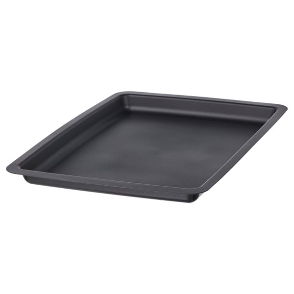 Black rectangular plastic container lid, smooth edge, fits UPPSNOFSAD box.