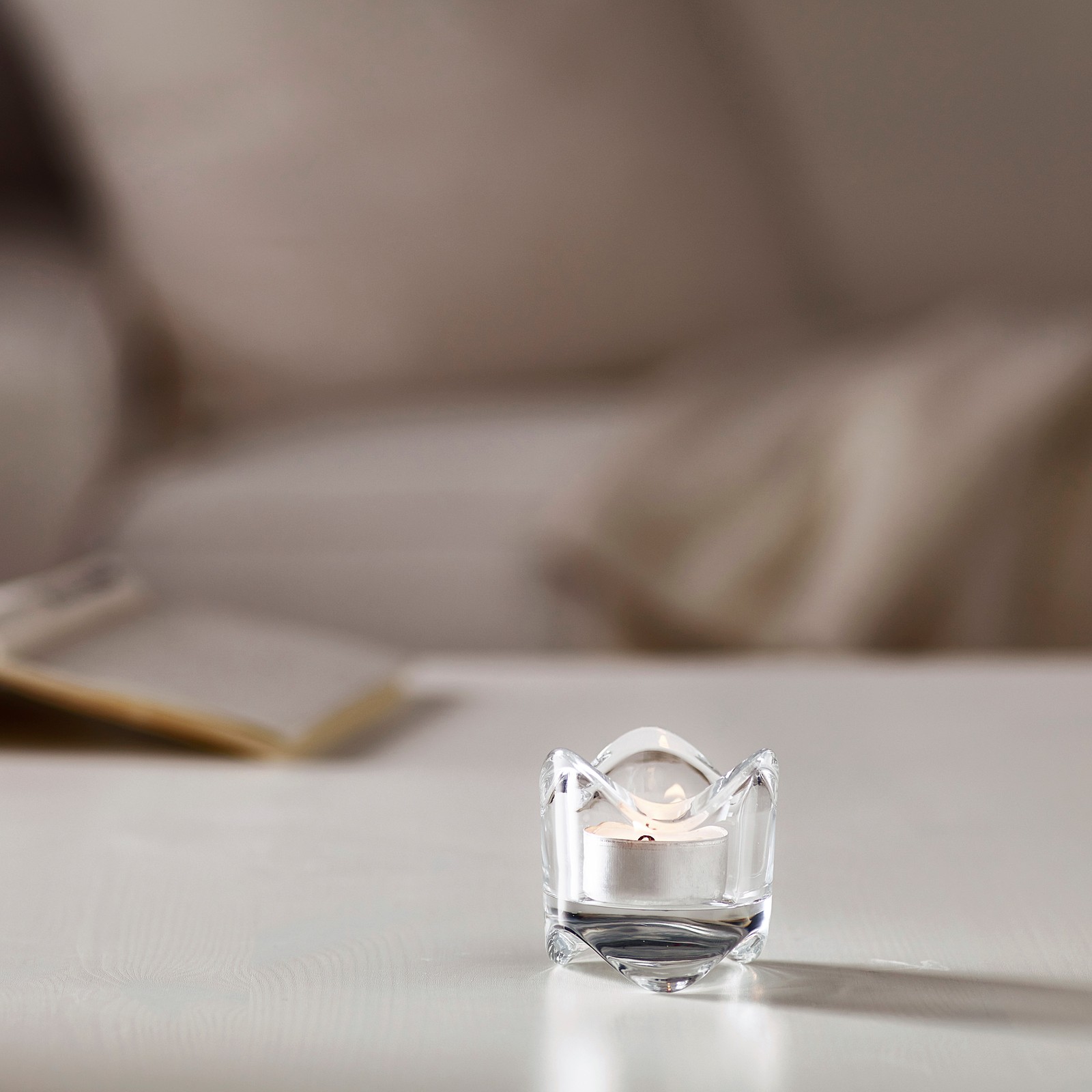 VÄSNAS Tealight holder clear glass IKEA