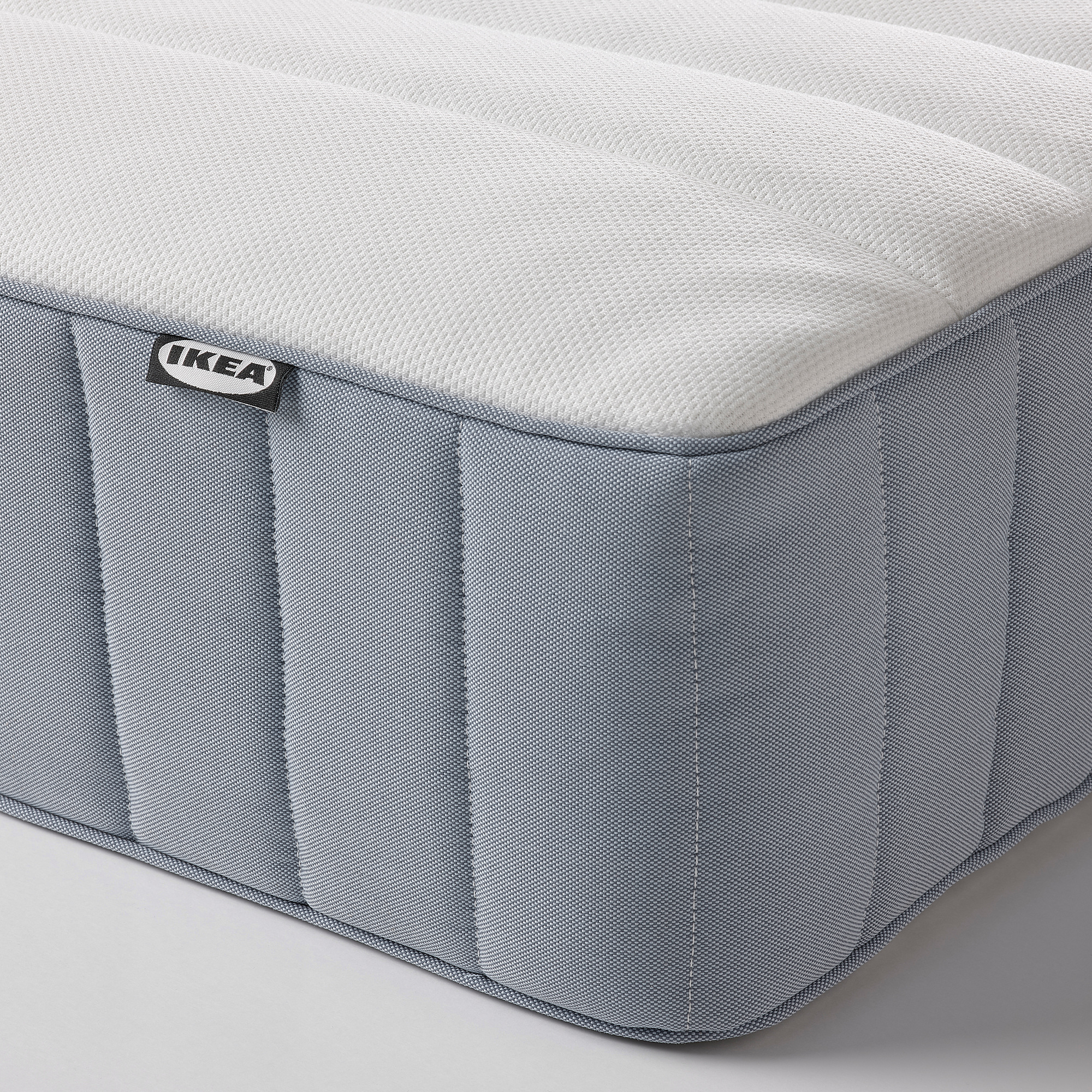 VALEVÅG Pocket sprung mattress firm/light blue IKEA