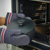 VARDAGEN Casserole with lid, enamelled cast iron matt/black, 5 l