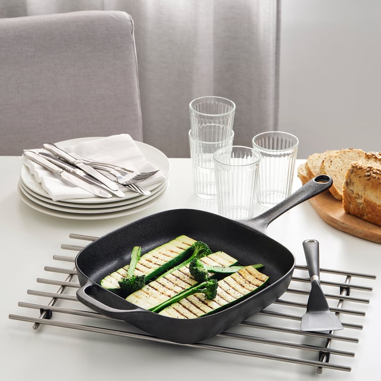 VARDAGEN Grill pan, cast iron, 28x28 cm IKEA