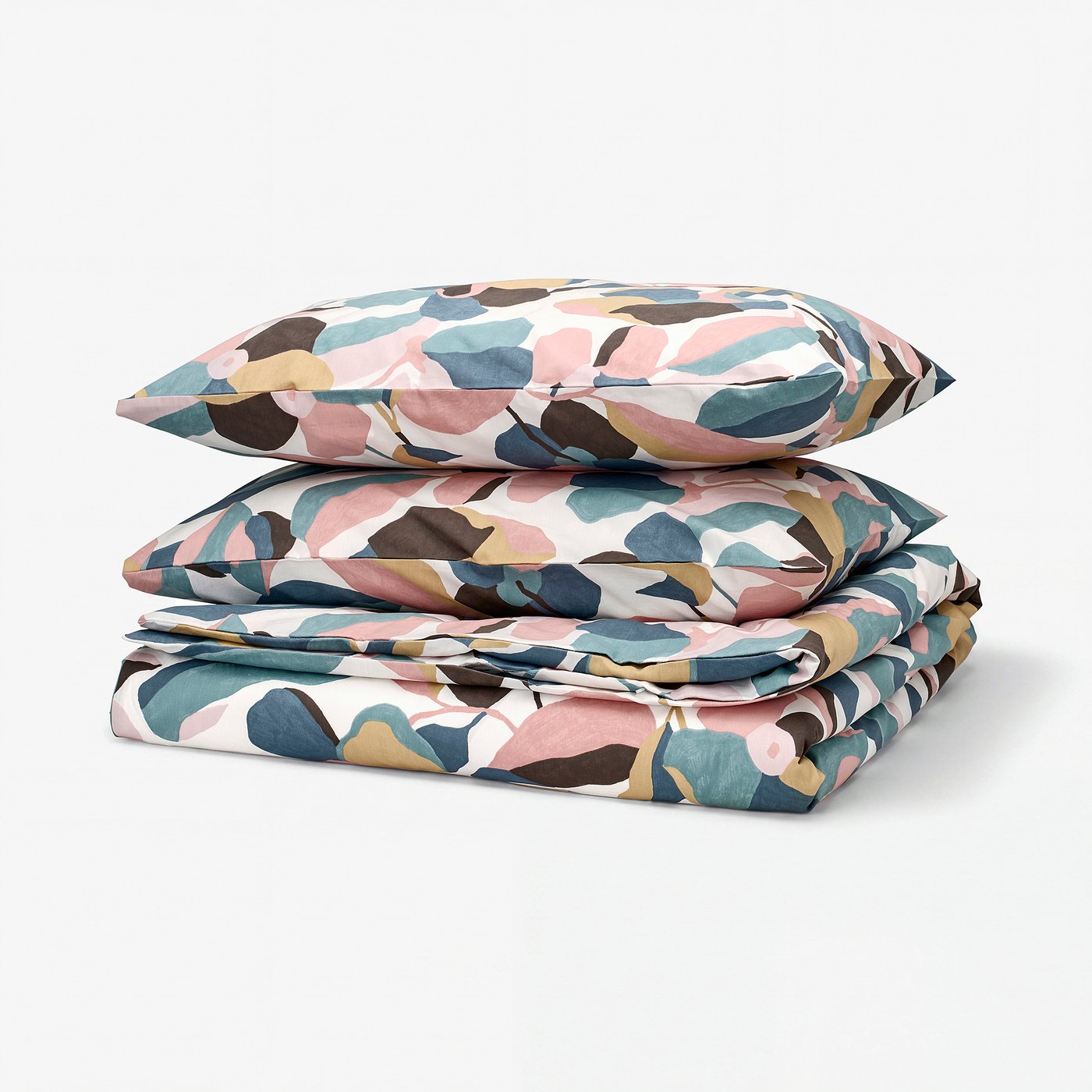 VIDEOXBÄR Duvet cover and 2 pillowcases, white/multicolour, 200x230/50x80 cm