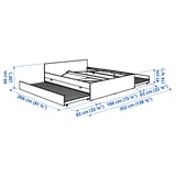 VIHALS Bed frame with 2 trundle beds, white/Luröy, 180x200 cm