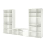 VIHALS TV/storage combination, white, 337x37x200 cm