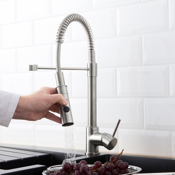 VIMMERN kitchen mixer tap/handspray, stainless steel colour IKEA