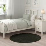 VINDEBÄK Rug, high pile, dark green, 130 cm