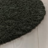 VINDEBÄK Rug, high pile, dark green, 130 cm