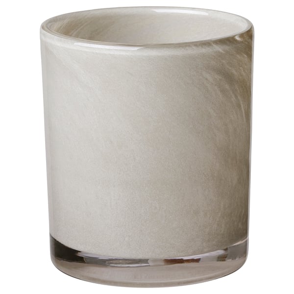 VINDSTILLA Tealight holder, dark beige, 11 cm