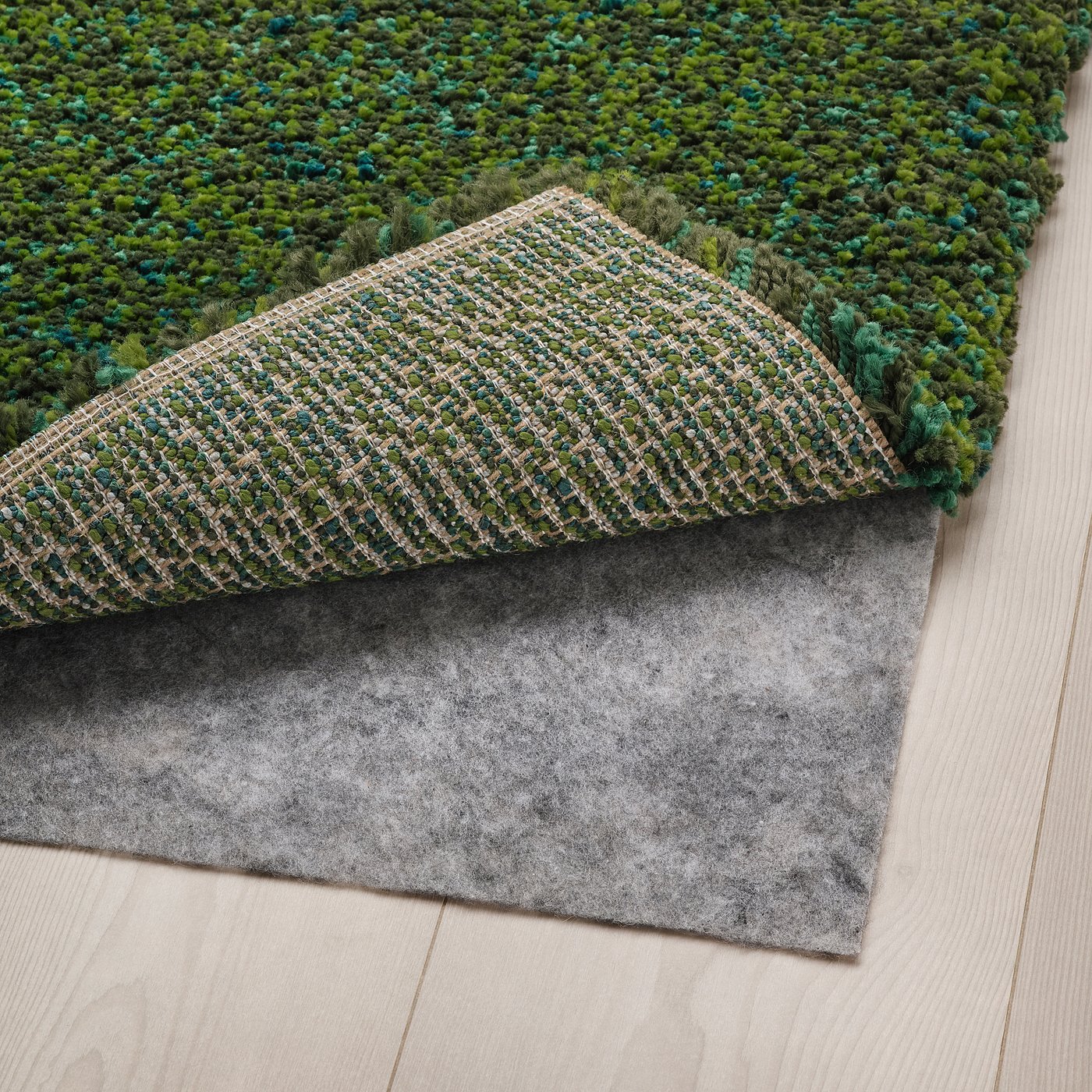 VINDUM rug, high pile, green, 170x230 cm - IKEA