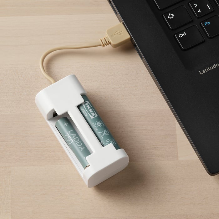 VINNINGE Battery charger, white IKEA