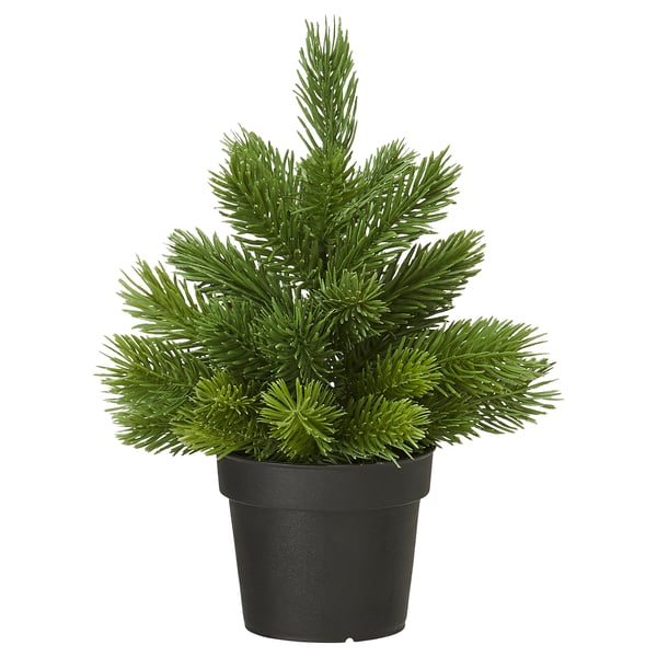 VINTERFINT Artificial potted plant, in/outdoor Christmas tree/green, 26 cm