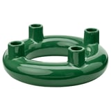 VINTERFINT Candlestick, for 4 candles rounded/dark green, 8 cm