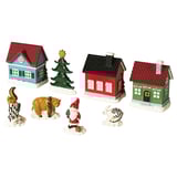 VINTERFINT Decoration set of 8, winter village