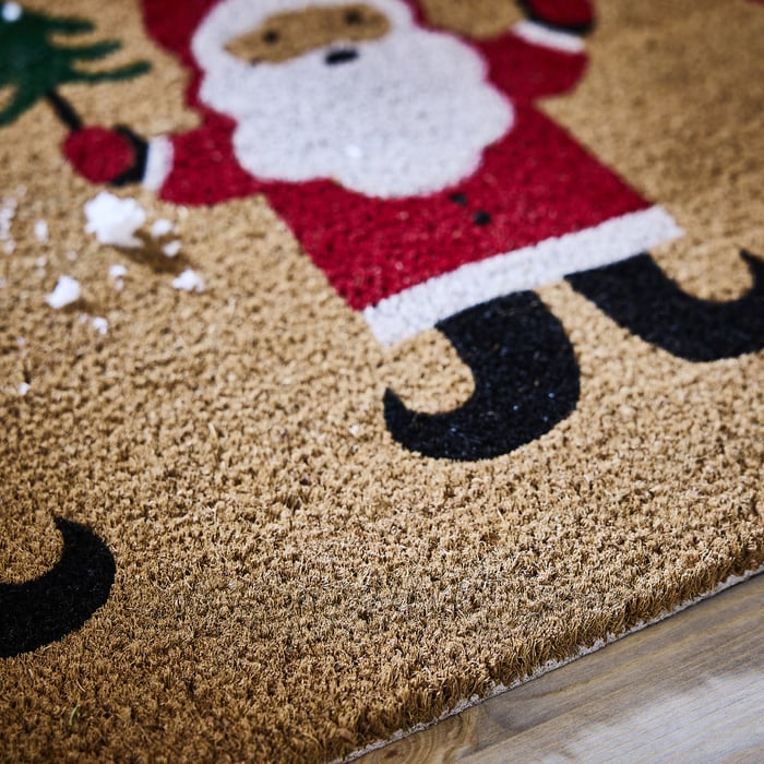 VINTERFINT Door mat Santa Claus pattern natural IKEA