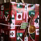 VINTERFINT Gift wrap roll, red/pink, 3x0.7 m/2.10 m²