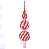 VINTERFINT Top spire, glass red/white, 28 cm