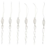 VINTERFINT Tree ornament, icicle-shaped clear glass, 16 cm