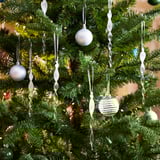 VINTERFINT Tree ornament, icicle-shaped clear glass, 16 cm