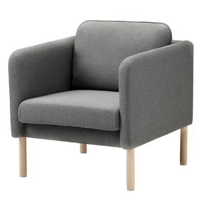 VISKABACKA Armchair, Skartofta black/light grey