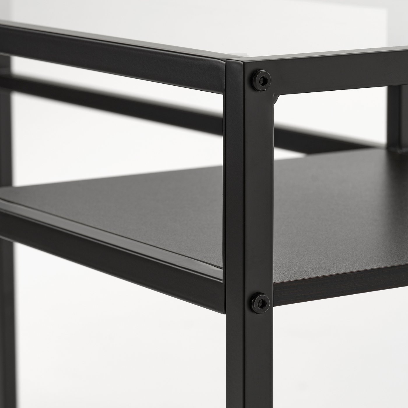 美品 IKEA ガラス テーブル 机 パソコンデスク VITTSJO 黒 廃盤 VITTSJÖ laptop table, black-brown/glass, 100x36 cm - IKEA