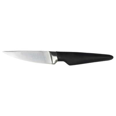 VÖRDA Paring knife, black, 9 cm