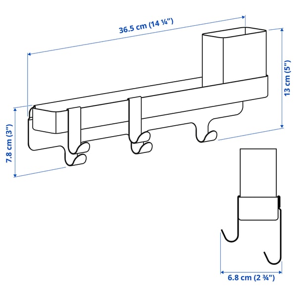 ALTARLIDEN 알탈리덴 옷/수건걸이, with storage/화이트