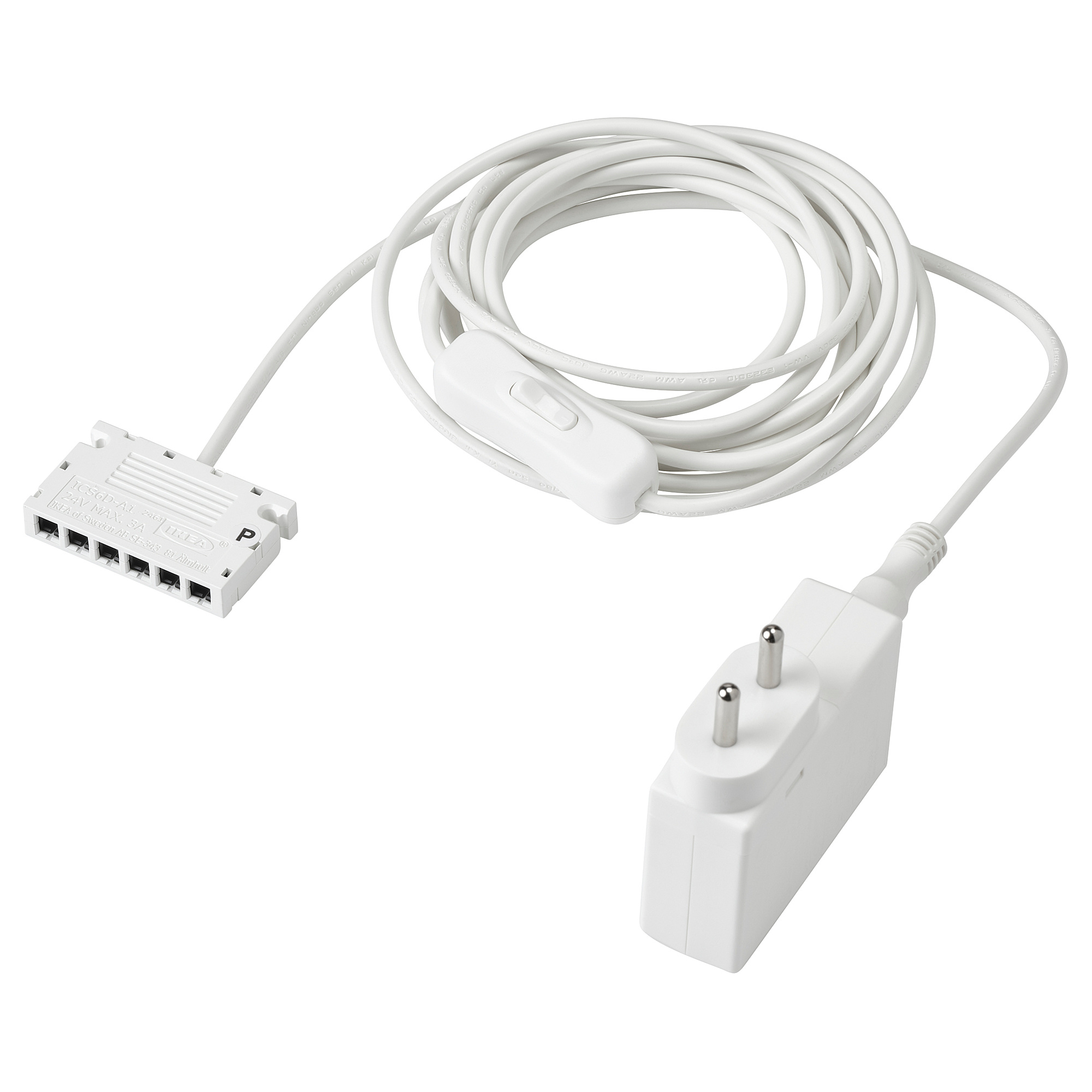 ANSLUTA 안슬루타 LED드라이버+코드, 화이트, 19 W IKEA