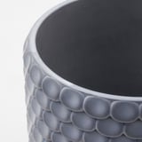 BÄCKDRÅG 베크드로그 화분, 물고기 비늘 패턴/화이트 그레이, 15 cm