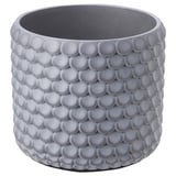 BÄCKDRÅG 베크드로그 화분, 물고기 비늘 패턴/화이트 그레이, 15 cm