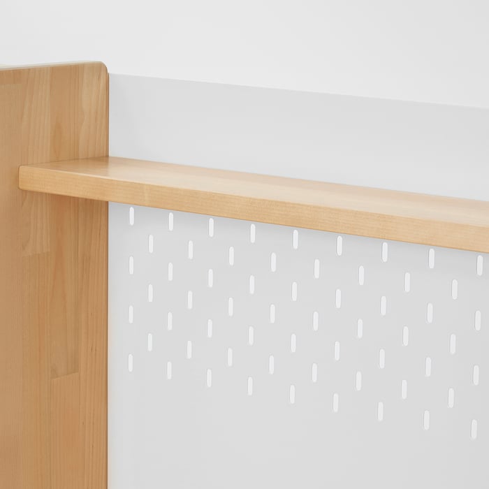 BERGLÄRKA 베릴레르카 / GUNRIK 군리크 어린이책상+의자+팔걸이, 자작나무 원목/터쿼이즈, 120x70 cm IKEA