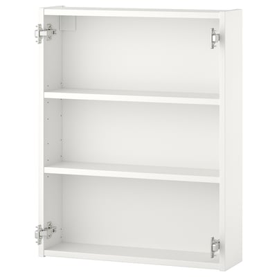 ENHET 엔헤트 벽수납장+선반2, 화이트, 60x15x75 cm