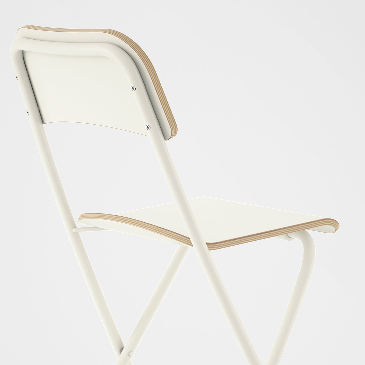 【美品】IKEA フランクリン　2脚セット　ホワイト　504.048.81 FRANKLIN 프랑클린 접이식바스툴+등받이, 조리대 높이 화이트/화이트