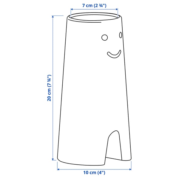 FRÖVÄXT 프뢰벡스트 꽃병, 화이트, 20 cm
