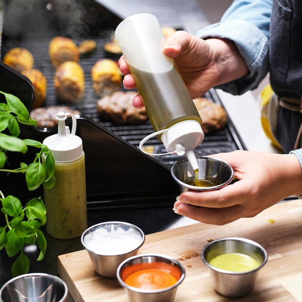 GRILLTIDER 그릴티데르 소스병, 화이트/투명, 330 ml