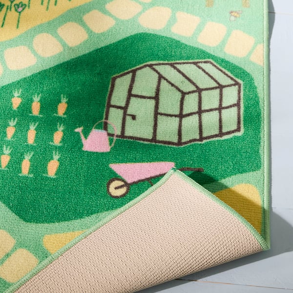 HUSSPARV 후스파르브 러그, 그린, 100x133 cm