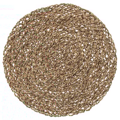 IHÅLLIG 이홀리그 식탁매트, 내추럴/해초, 37 cm