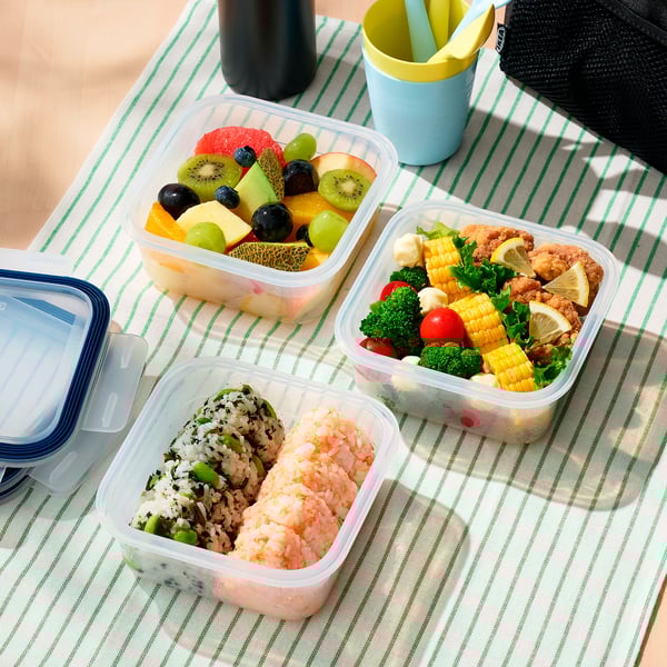 IKEA 365+ 이케아 365+ 식품보관용기, 사각/플라스틱, 750 ml