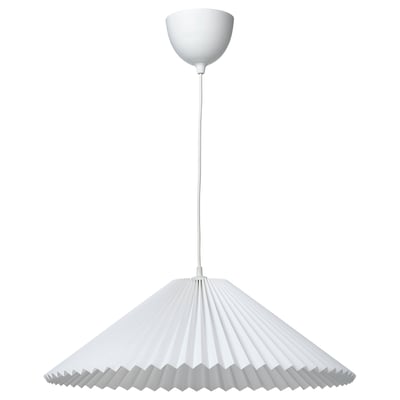 KUDDLAVA 쿠들라바 / HAVSDJUP 하브스디우프 펜던트등, 주름 원단 화이트, 59 cm