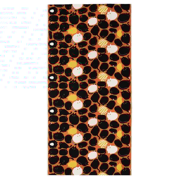 LÄKEMALVA 레케말바 재단 원단, 오렌지, 150x300 cm