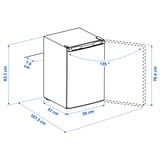LAGAN 라간 냉장고+냉동칸, 프리스탠딩/화이트, 97/16 l