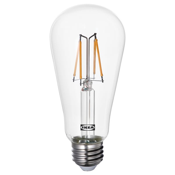 LUNNOM 룬놈 LED 전구 E26 150루멘, 물방울모양 투명