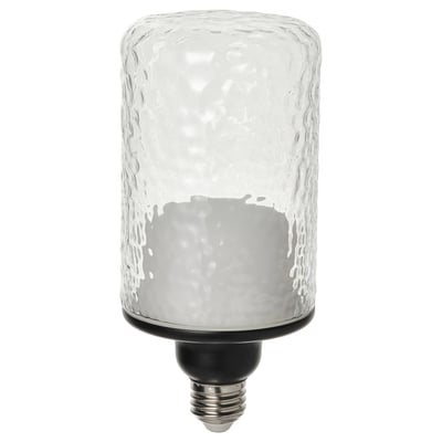 MOLNART 몰나르트 LED 전구 E26 150루멘, 튜브 모양 유리/패턴, 90 mm