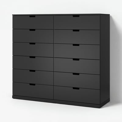 NORDLI 노르들리 12칸 서랍장, 앤트러싸이트, 160x145 cm