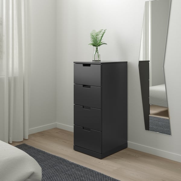 NORDLI 노르들리 4칸서랍장, 앤트러싸이트, 40x99 cm