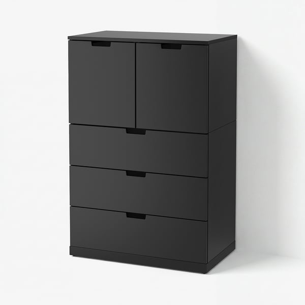 NORDLI 노르들리 5칸서랍장, 앤트러싸이트, 80x122 cm