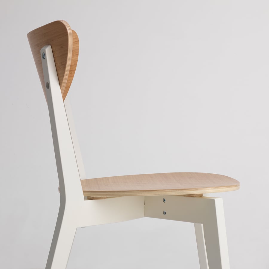 NORDMYRA 노르드뮈라 의자, 대나무, 화이트 - IKEA