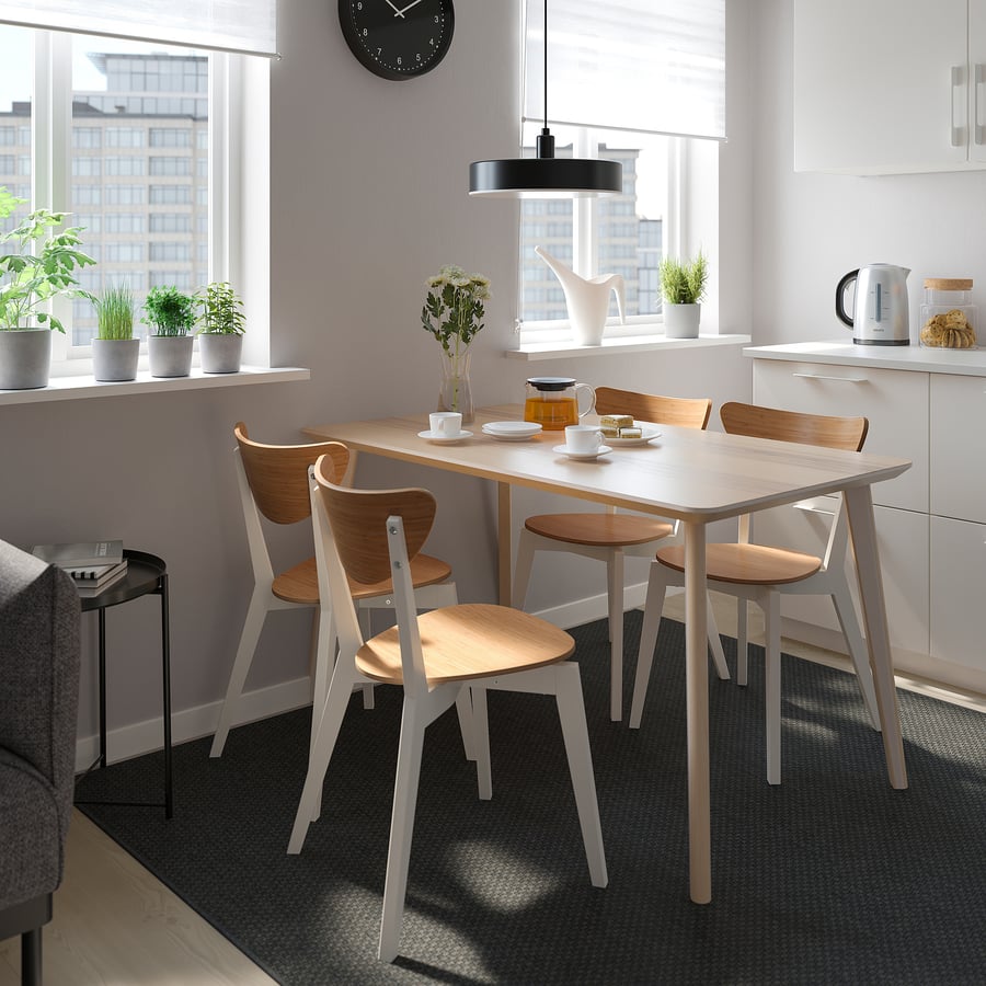 NORDMYRA 노르드뮈라 의자, 대나무, 화이트 - IKEA