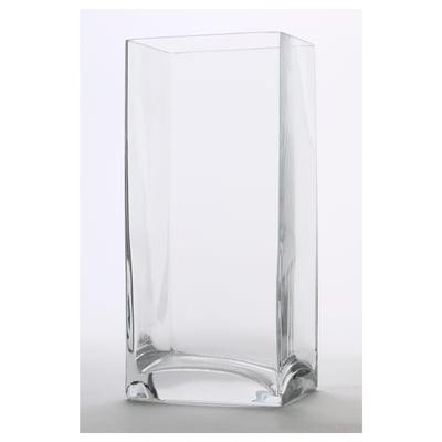 REKTANGEL 렉탕엘 꽃병, 유리, 22 cm