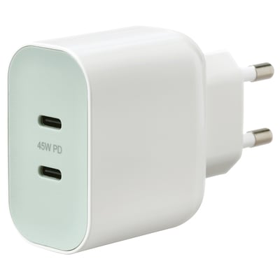 SJÖSS 셰스 45W USB충전기 2구, 고속충전