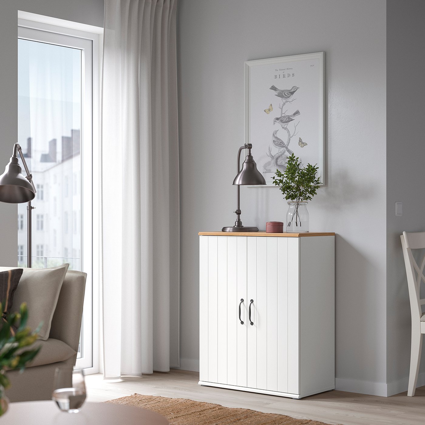 IKEA ホワイトキャビネット　スクルーヴビー SKRUVBY 스크루브뷔 도어수납장, 화이트, 70x90 cm - IKEA